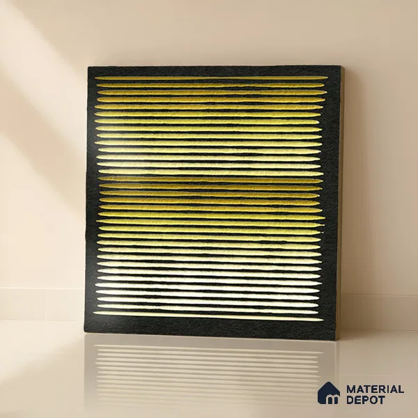 Highlighter Tiles  Tile TL 07240 C Carvino 8003 GLM (Gold) 1 ft x 1 ft Ceramic Matte Finish - 9 mm  | 2 mm Spacer is Mandatory (Sample)